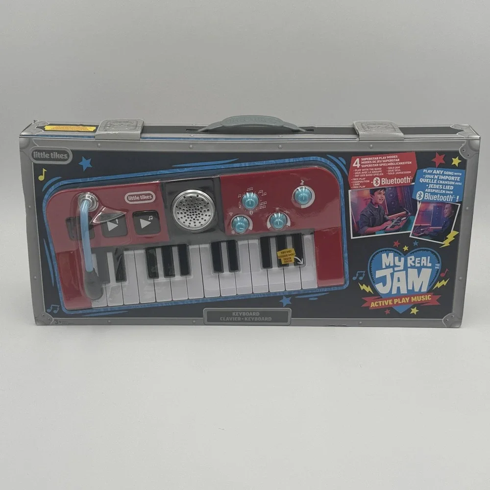 Little Tikes My Real Jam Keyboard Bluetooth Mic Red Kids Piano NWT